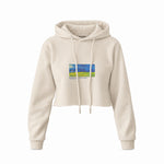 Wheatfield under Thunderclouds Crop Hoodie – Krem
