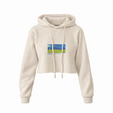 Wheatfield under Thunderclouds Crop Hoodie – Krem