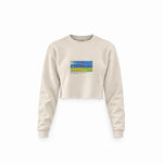 Wheatfield under Thunderclouds Crop Sweatshirt – Krem