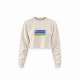 Wheatfield under Thunderclouds Crop Sweatshirt – Krem
