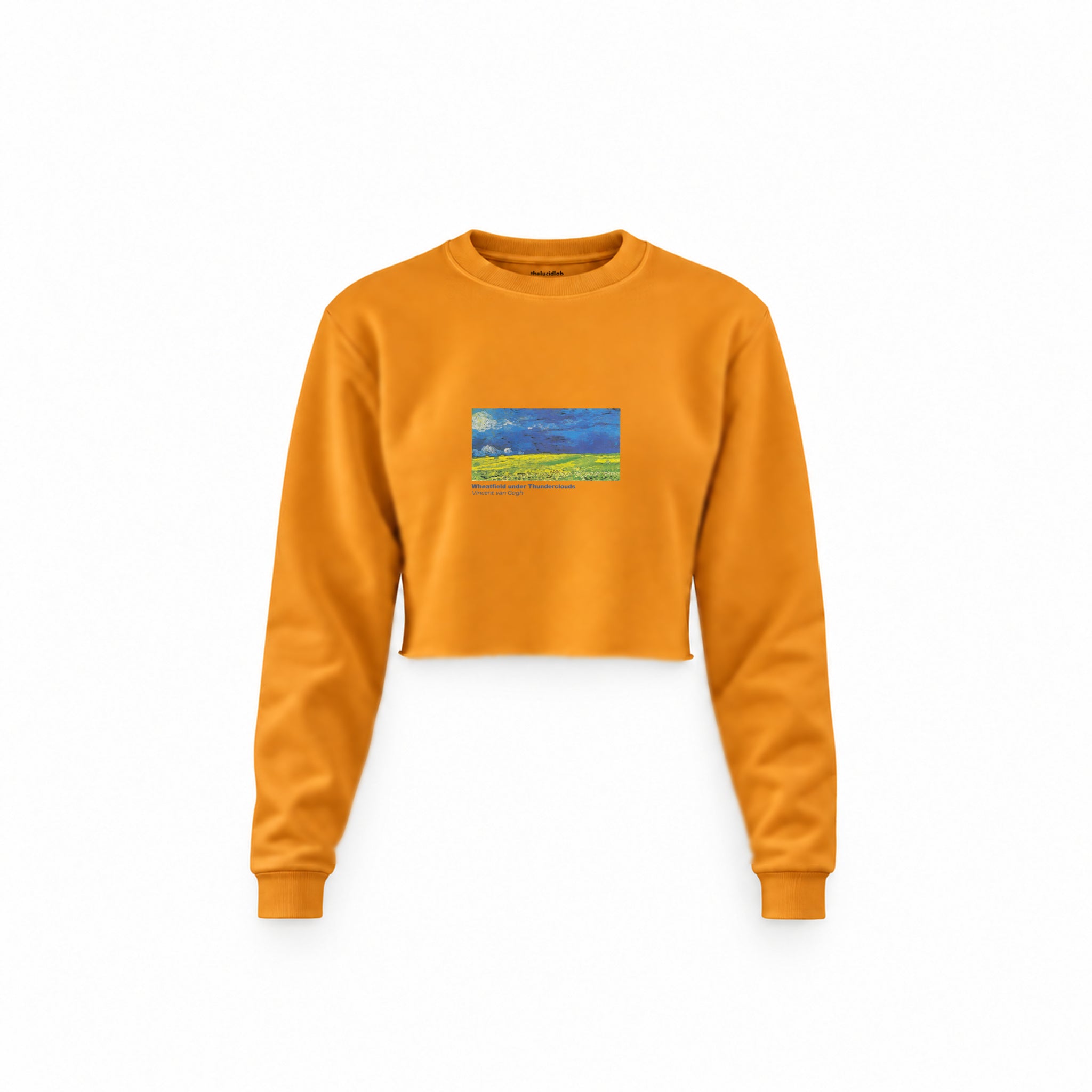 Wheatfield under Thunderclouds Crop Sweatshirt – Turuncu