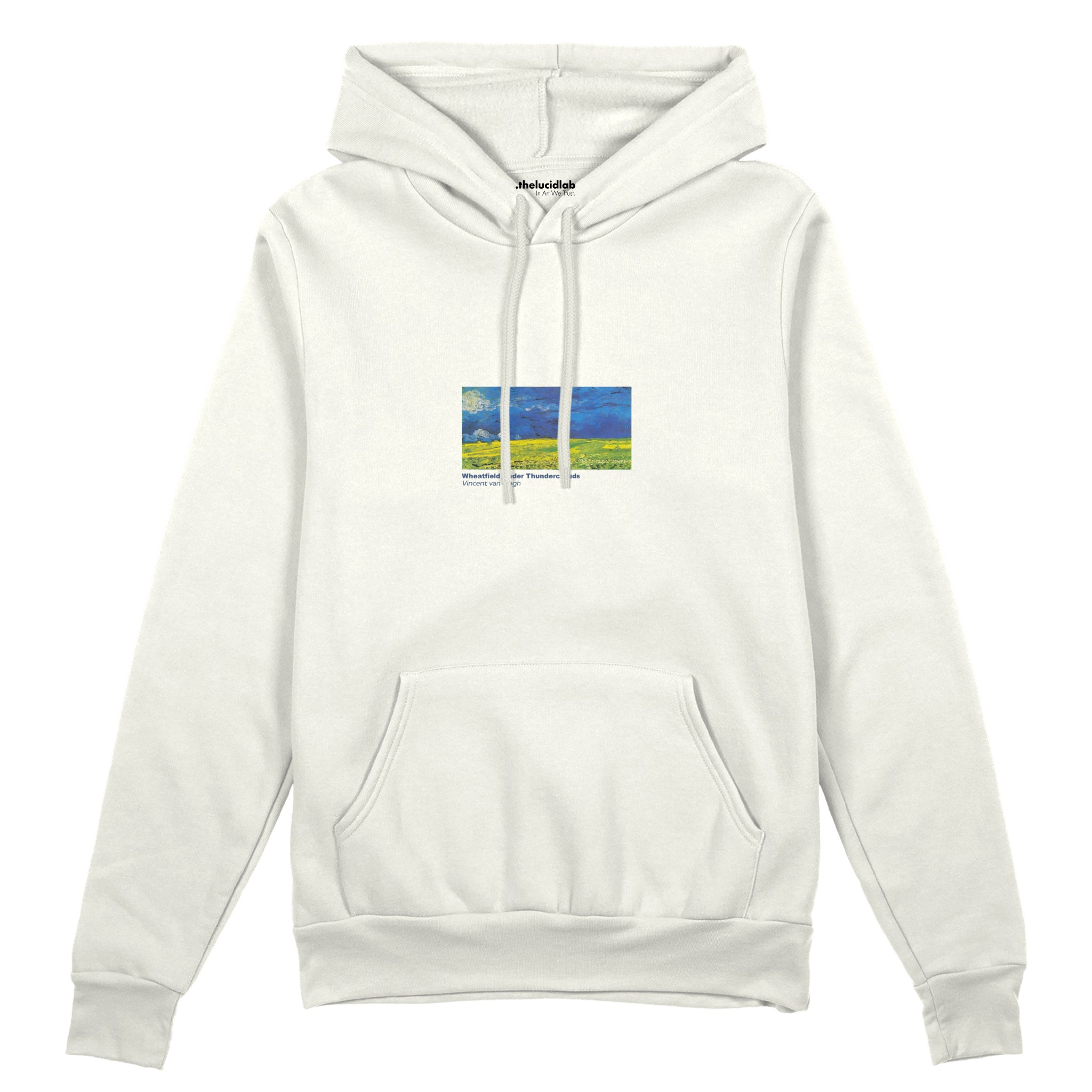 Wheatfield under Thunderclouds Oversize Hoodie – Beyaz