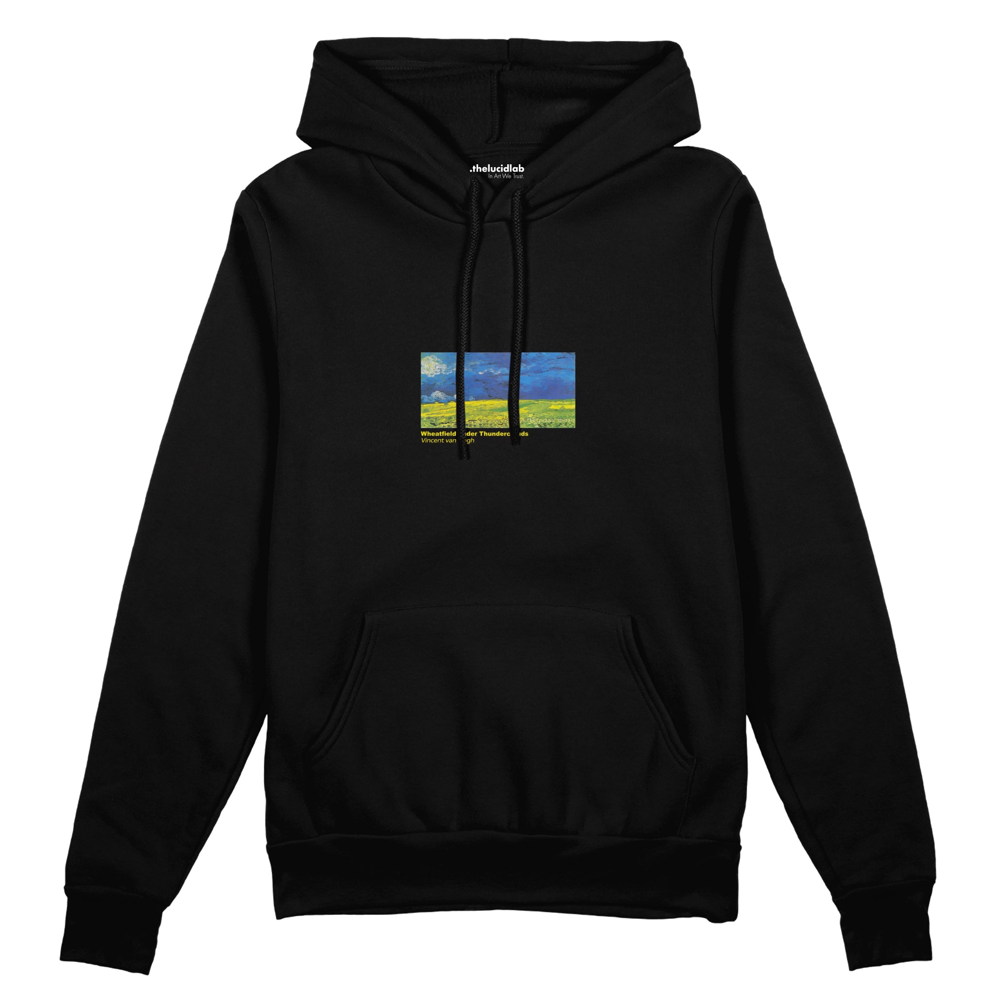 Wheatfield under Thunderclouds Oversize Hoodie – Siyah