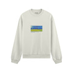 Wheatfield under Thunderclouds Oversize Sweatshirt – Beyaz