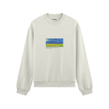 Wheatfield under Thunderclouds Oversize Sweatshirt – Beyaz