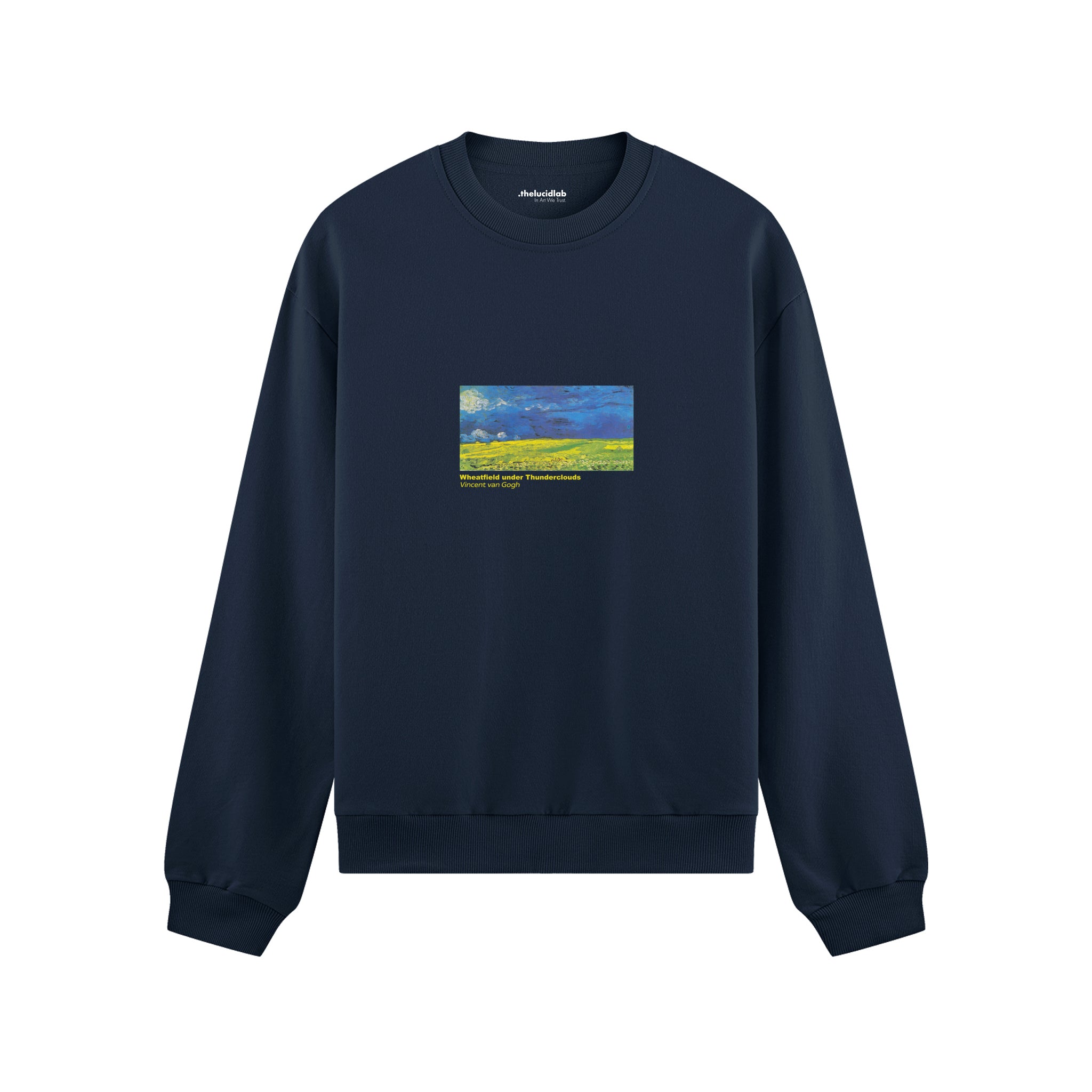 Wheatfield under Thunderclouds Oversize Sweatshirt – Lacivert