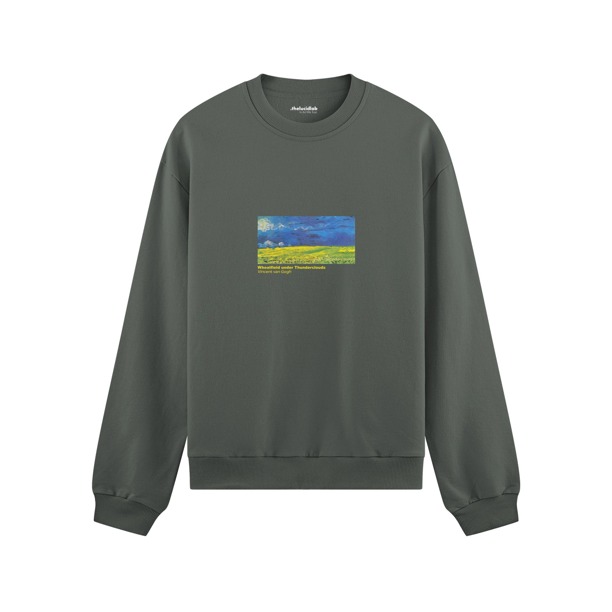 Wheatfield under Thunderclouds Oversize Sweatshirt – Antrasit