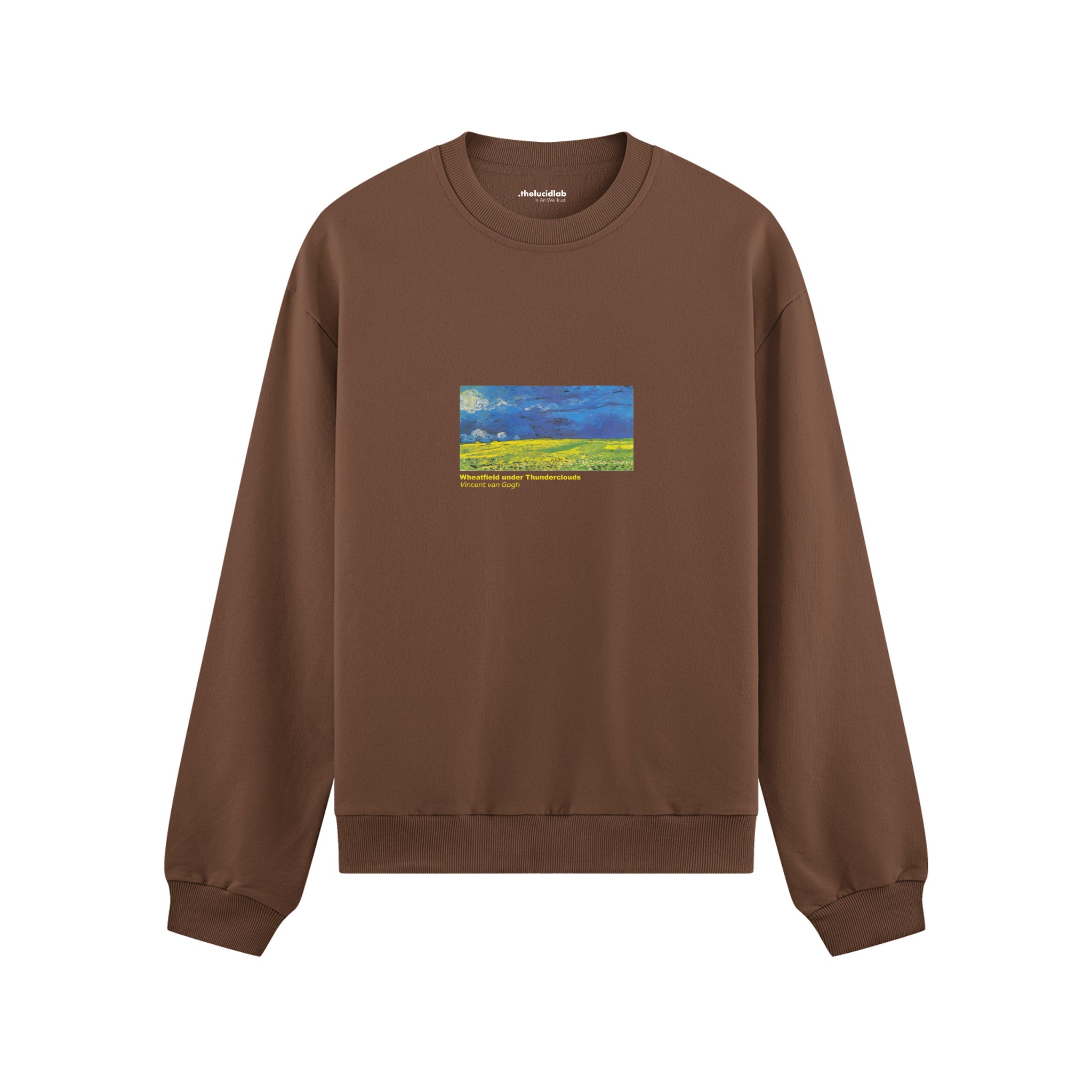 Wheatfield under Thunderclouds Oversize Sweatshirt – Kahverengi