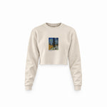 Road with Cypress and Star Crop Sweatshirt – Krem
