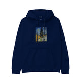Road with Cypress and Star Hoodie – Lacivert