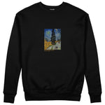 Road with Cypress and Star Sweatshirt – Siyah