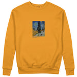 Road with Cypress and Star Sweatshirt – Turuncu