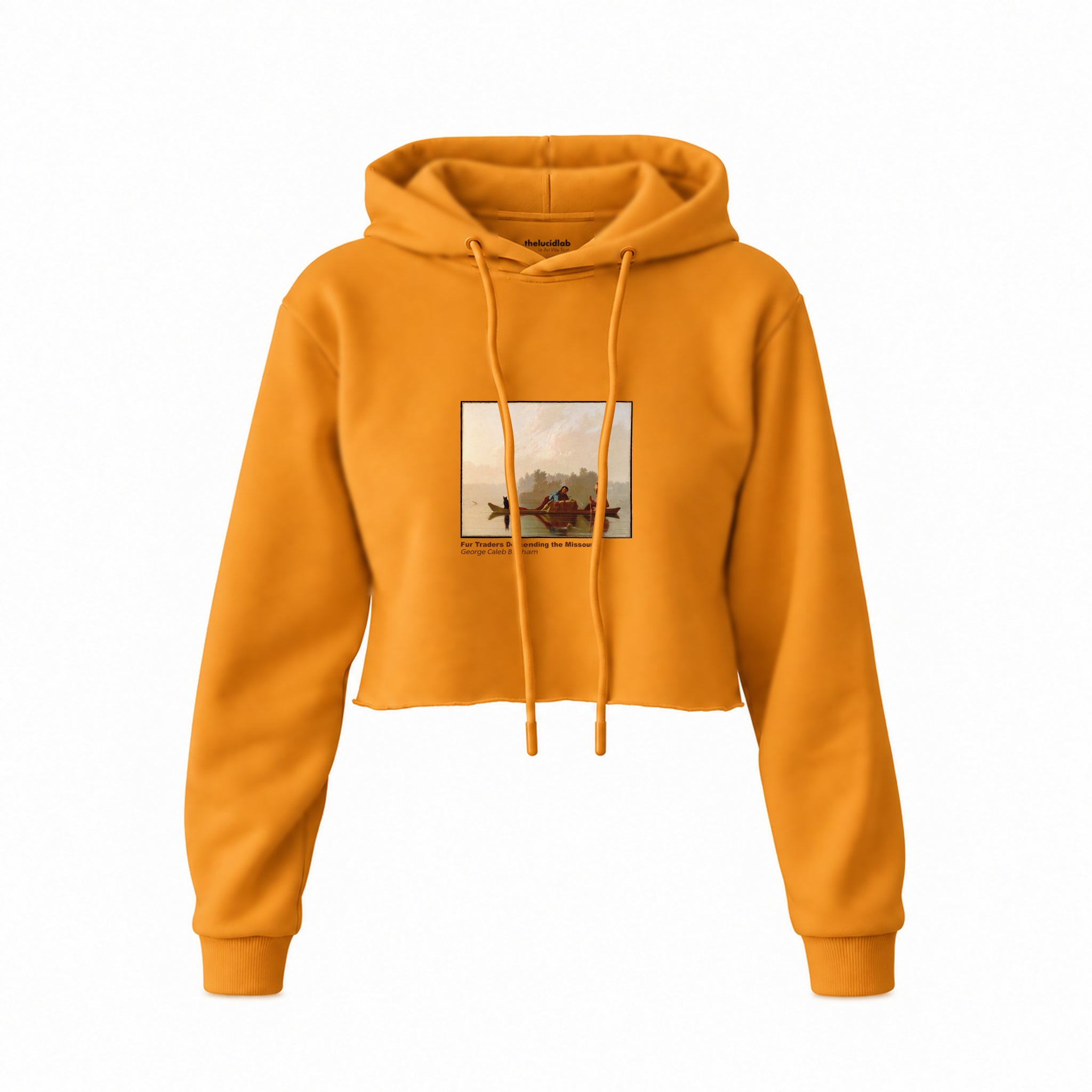 Fur Traders Descending the Missouri Crop Hoodie – Turuncu