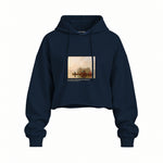 Fur Traders Descending the Missouri Oversize Crop Hoodie – Lacivert