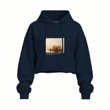 Fur Traders Descending the Missouri Oversize Crop Hoodie – Lacivert