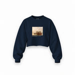 Fur Traders Descending the Missouri Oversize Crop Sweatshirt – Lacivert
