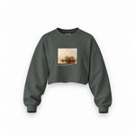 Fur Traders Descending the Missouri Oversize Crop Sweatshirt – Antrasit