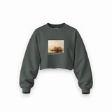 Fur Traders Descending the Missouri Oversize Crop Sweatshirt – Antrasit