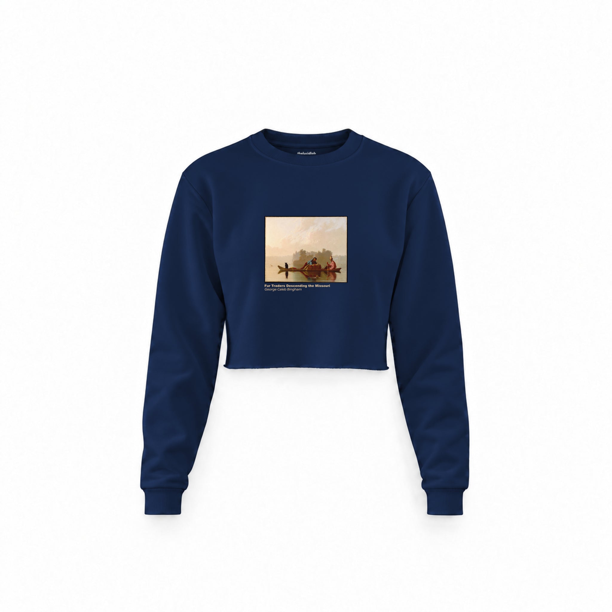 Fur Traders Descending the Missouri Crop Sweatshirt – Lacivert