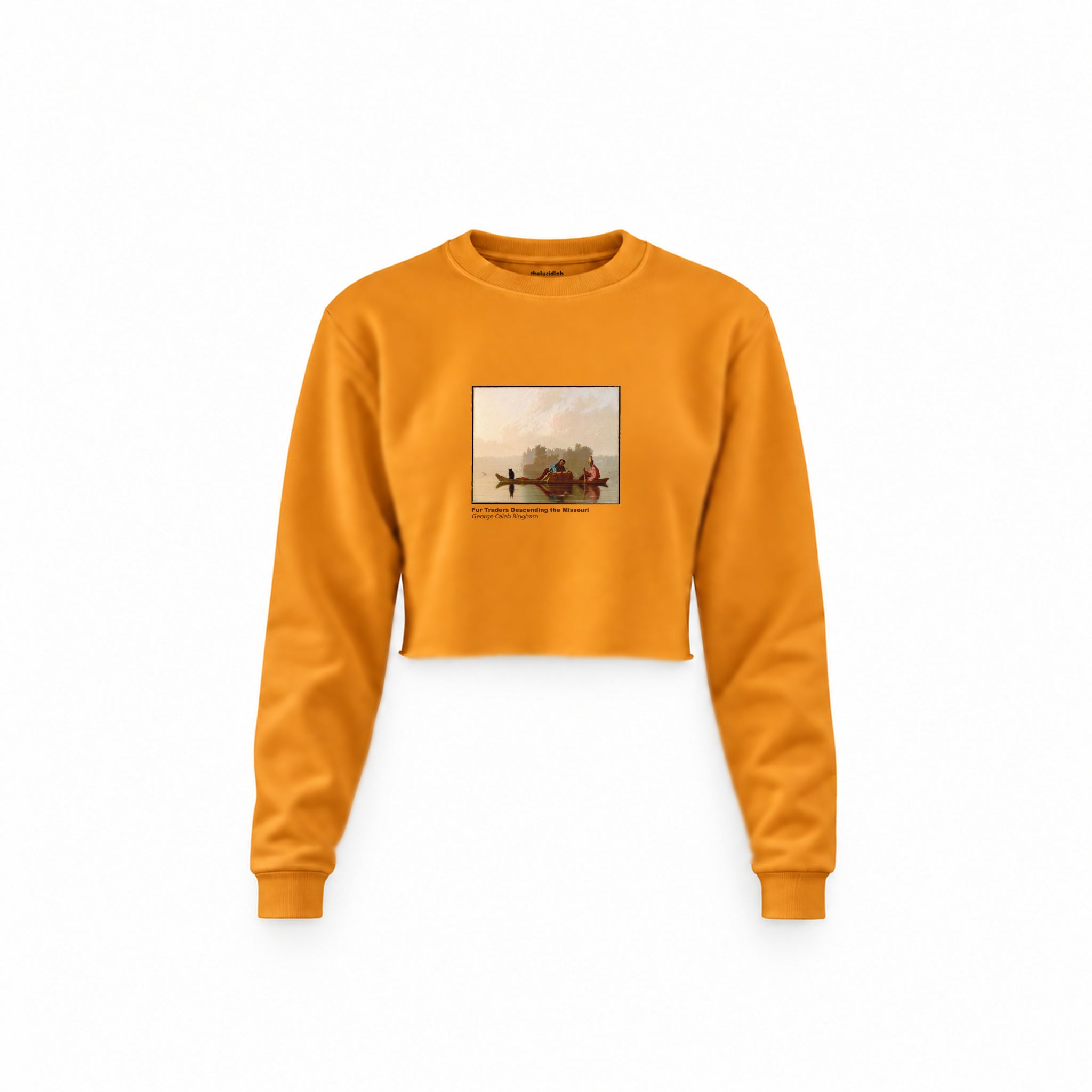 Fur Traders Descending the Missouri Crop Sweatshirt – Turuncu