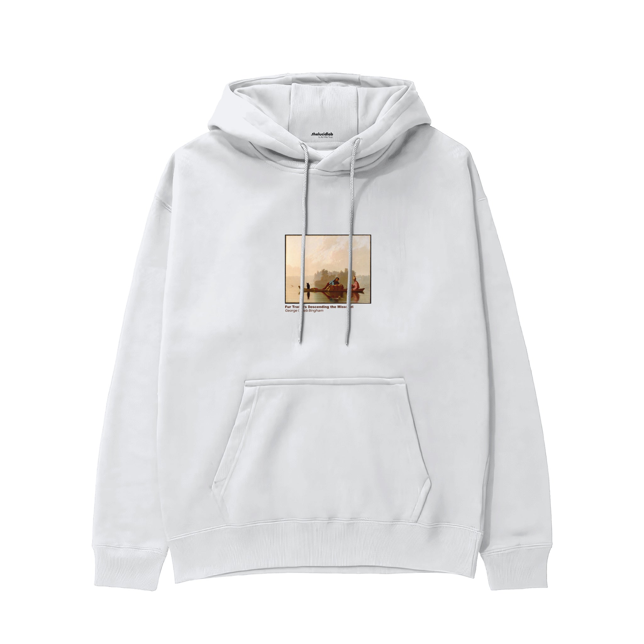 Fur Traders Descending the Missouri Hoodie – Beyaz
