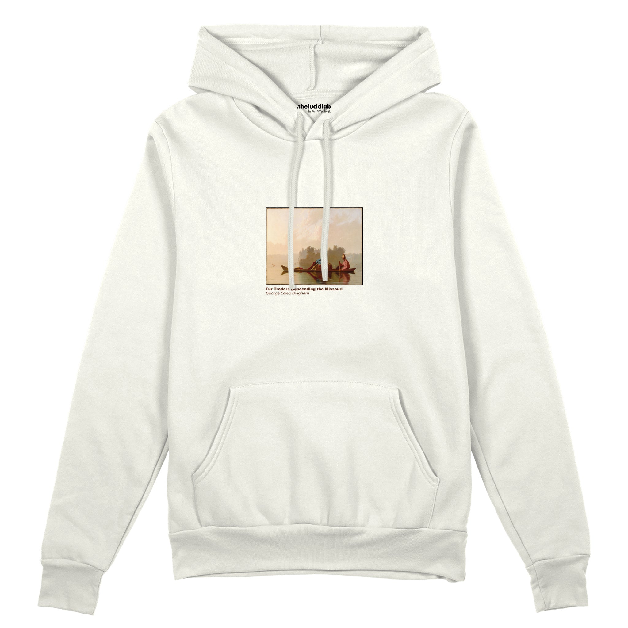 Fur Traders Descending the Missouri Oversize Hoodie – Beyaz