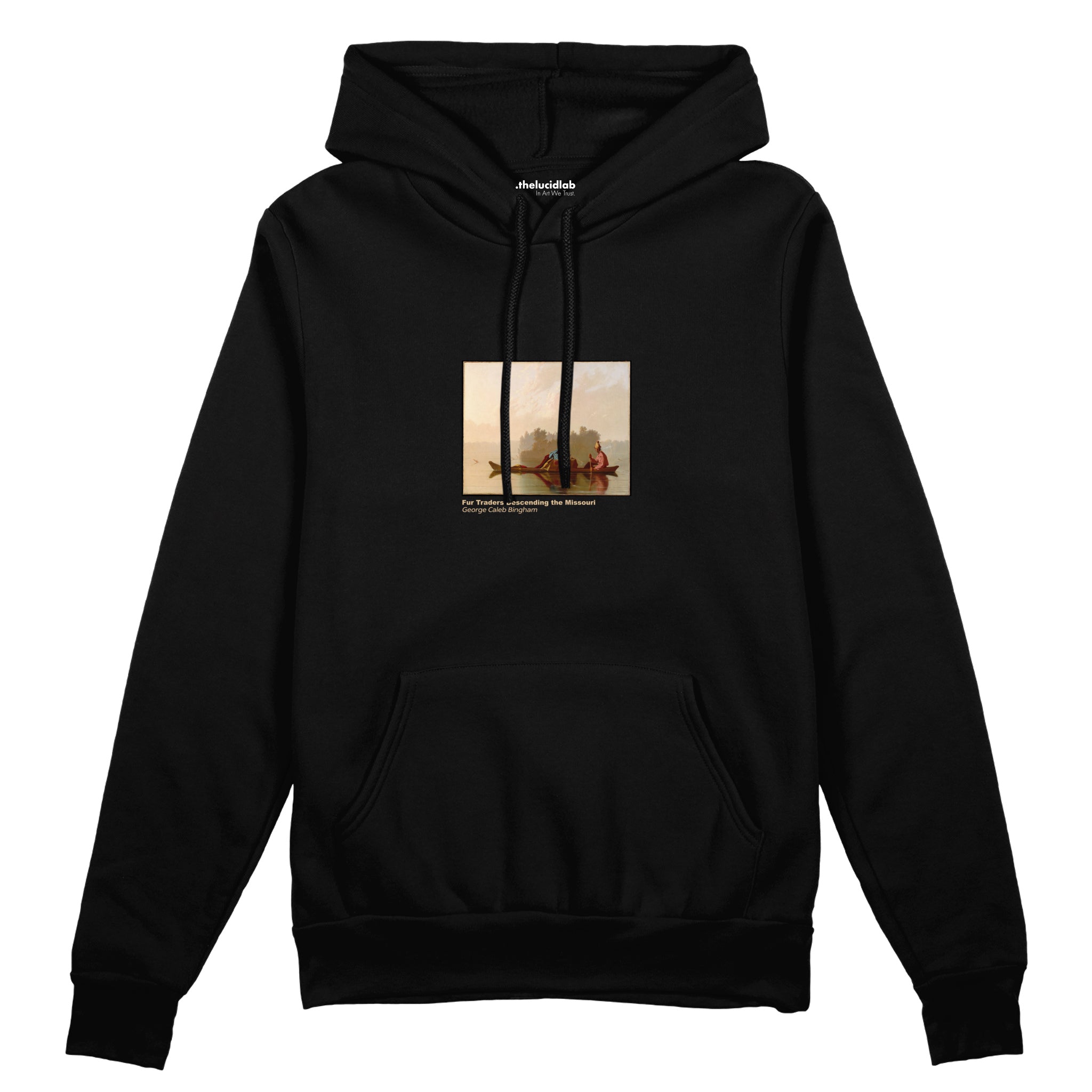 Fur Traders Descending the Missouri Oversize Hoodie – Siyah