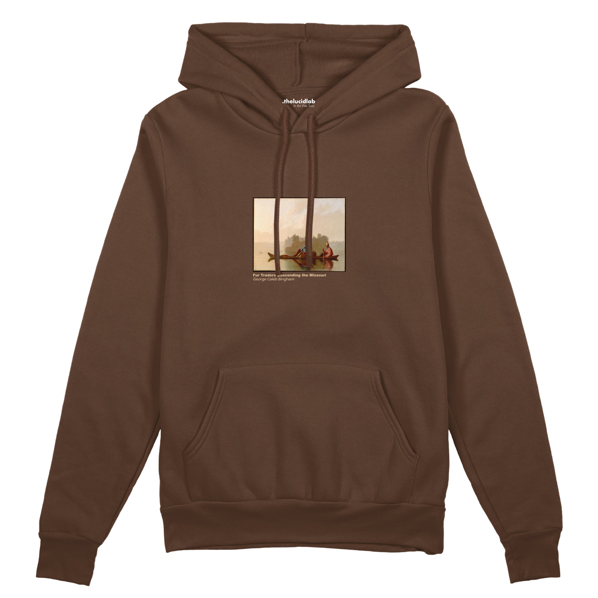 Fur Traders Descending the Missouri Oversize Hoodie – Kahverengi