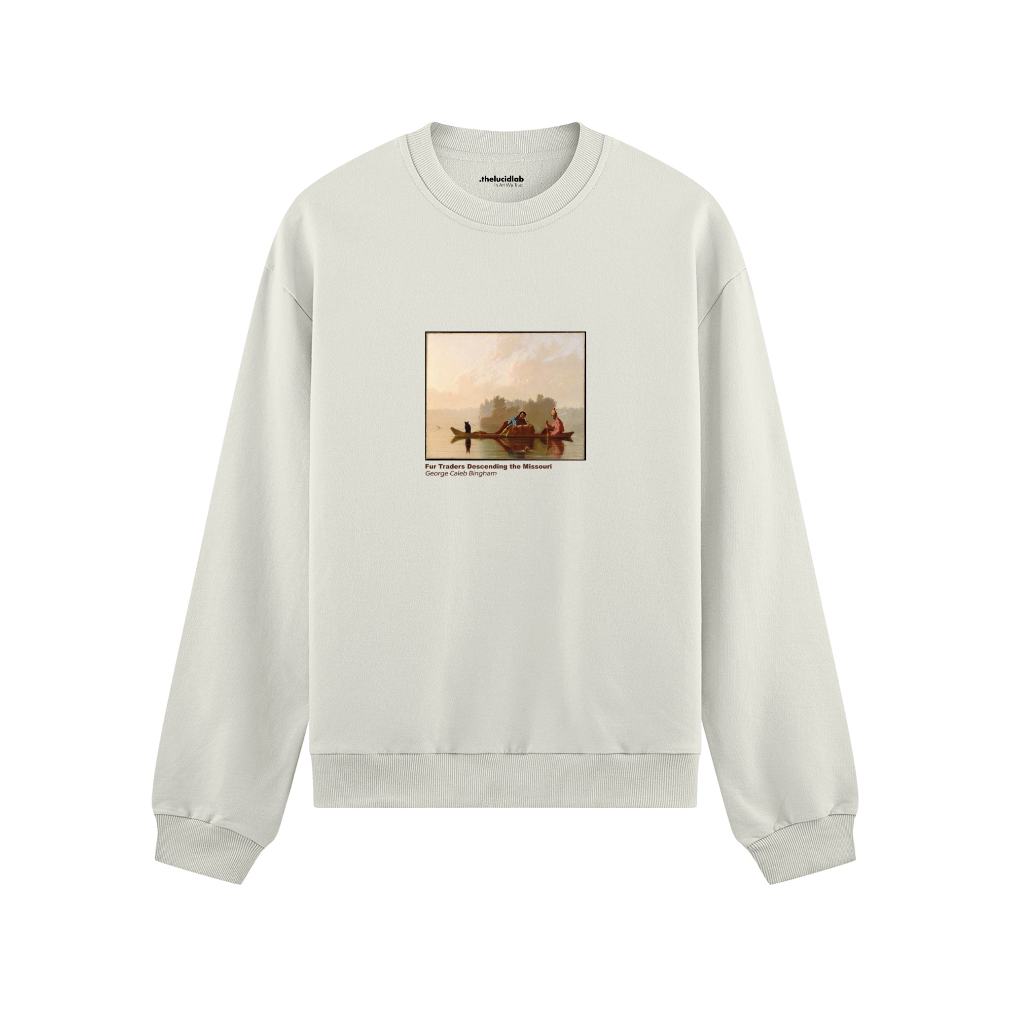 Fur Traders Descending the Missouri Oversize Sweatshirt – Beyaz