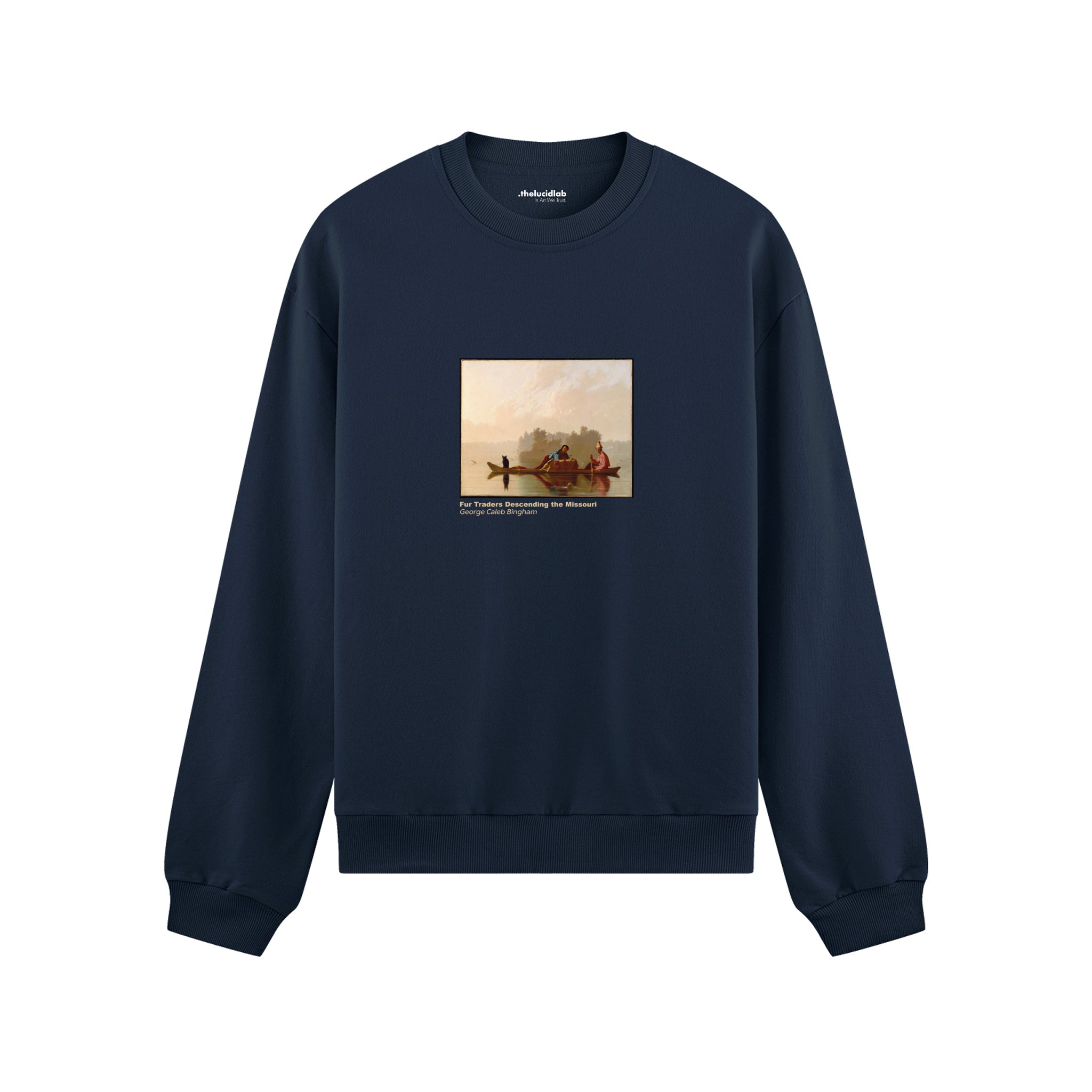 Fur Traders Descending the Missouri Oversize Sweatshirt – Lacivert