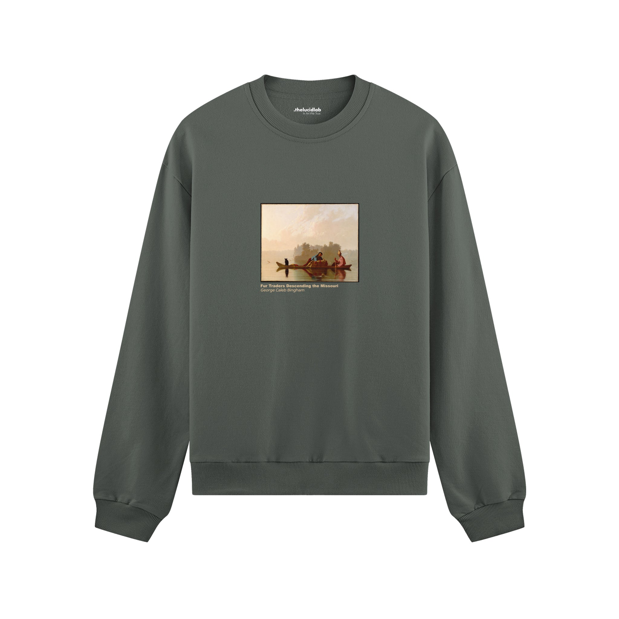 Fur Traders Descending the Missouri Oversize Sweatshirt – Antrasit
