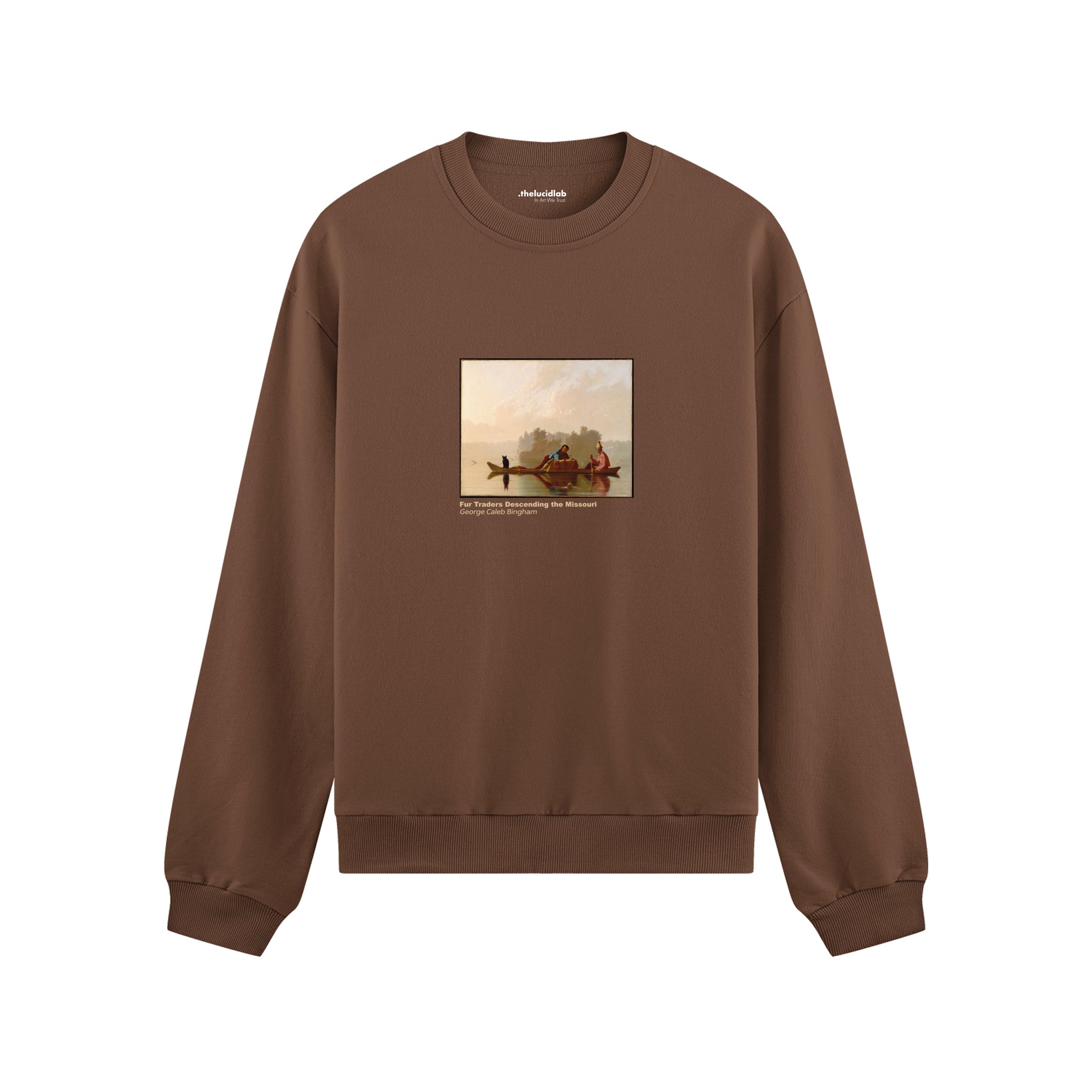 Fur Traders Descending the Missouri Oversize Sweatshirt – Kahverengi