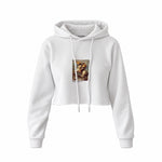 Napoleon Crossing the Alps Crop Hoodie – Beyaz