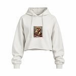 Napoleon Crossing the Alps Oversize Crop Hoodie – Beyaz