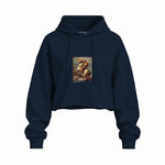 Napoleon Crossing the Alps Oversize Crop Hoodie – Lacivert