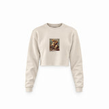 Napoleon Crossing the Alps Crop Sweatshirt – Krem