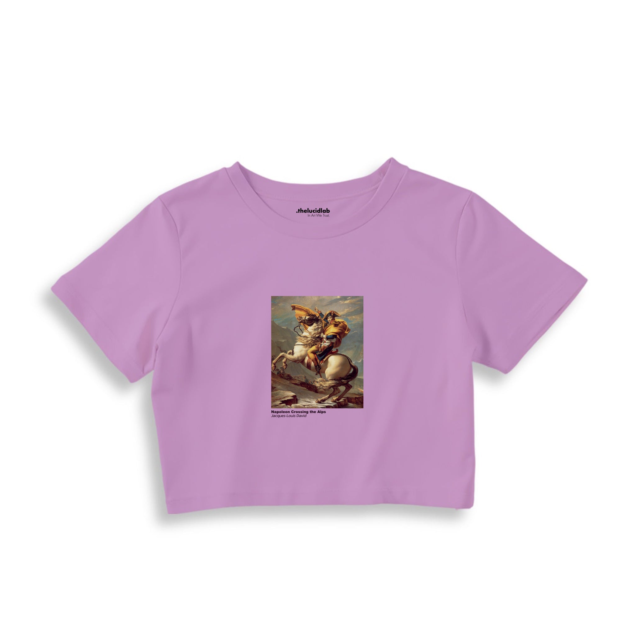 Napoleon Crossing the Alps Crop Tişört – Lila