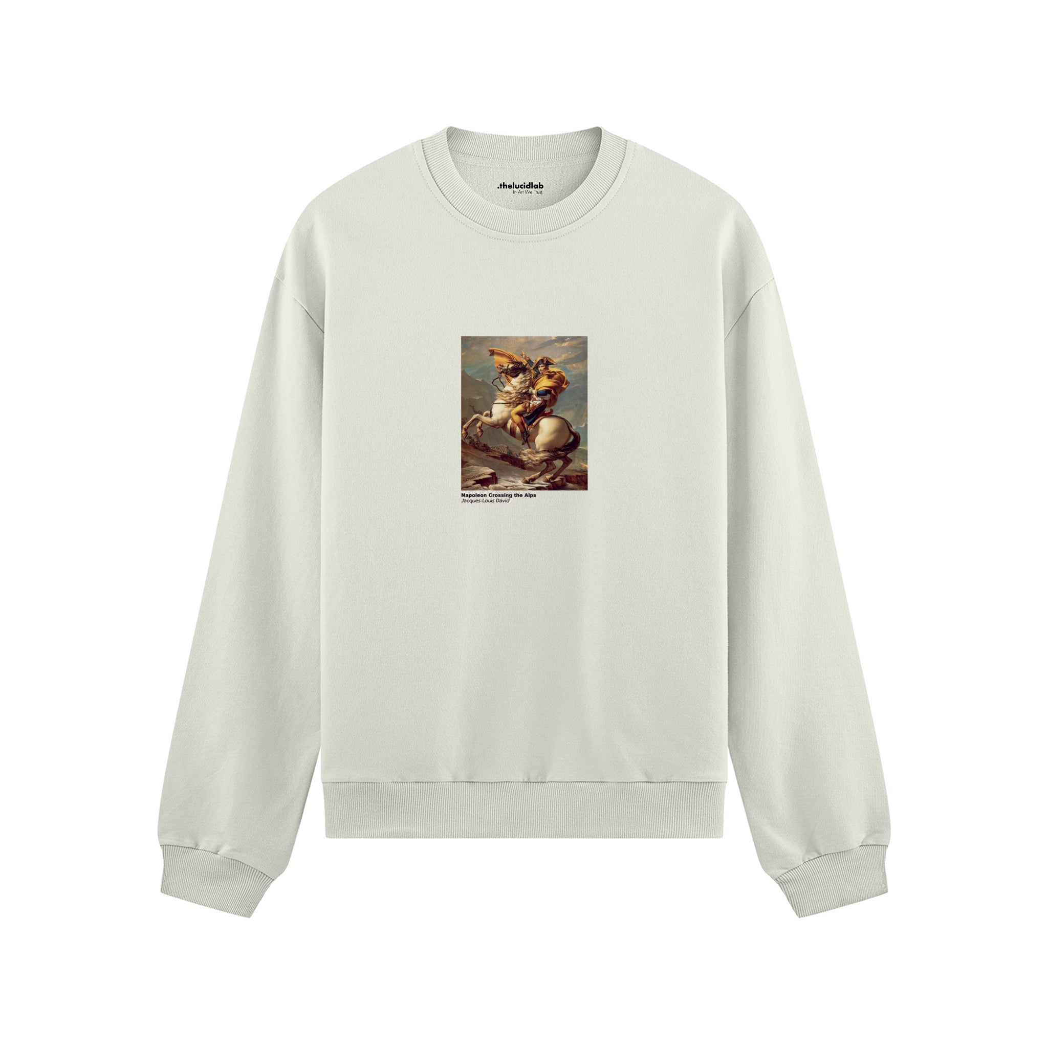 Napoleon Crossing the Alps Oversize Sweatshirt – Beyaz