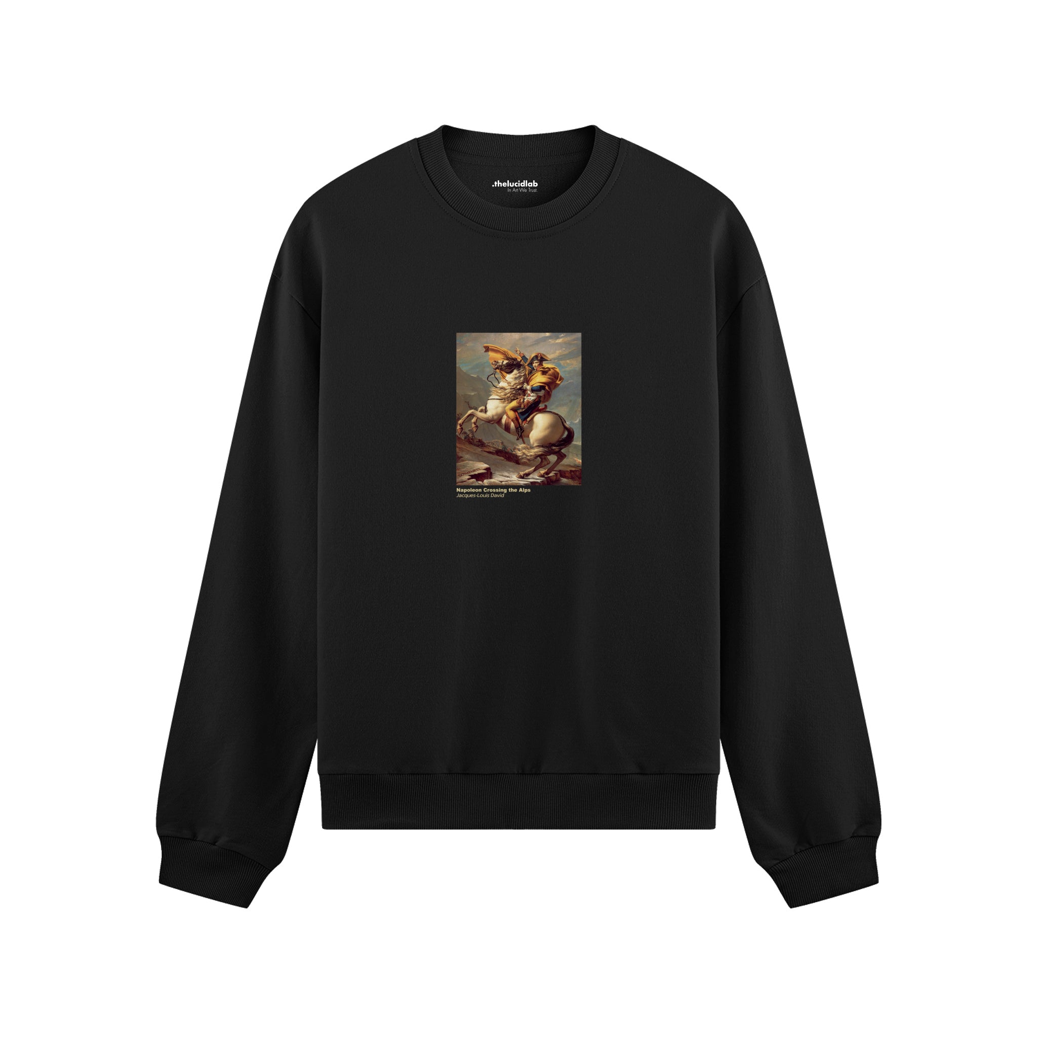 Napoleon Crossing the Alps Oversize Sweatshirt – Siyah
