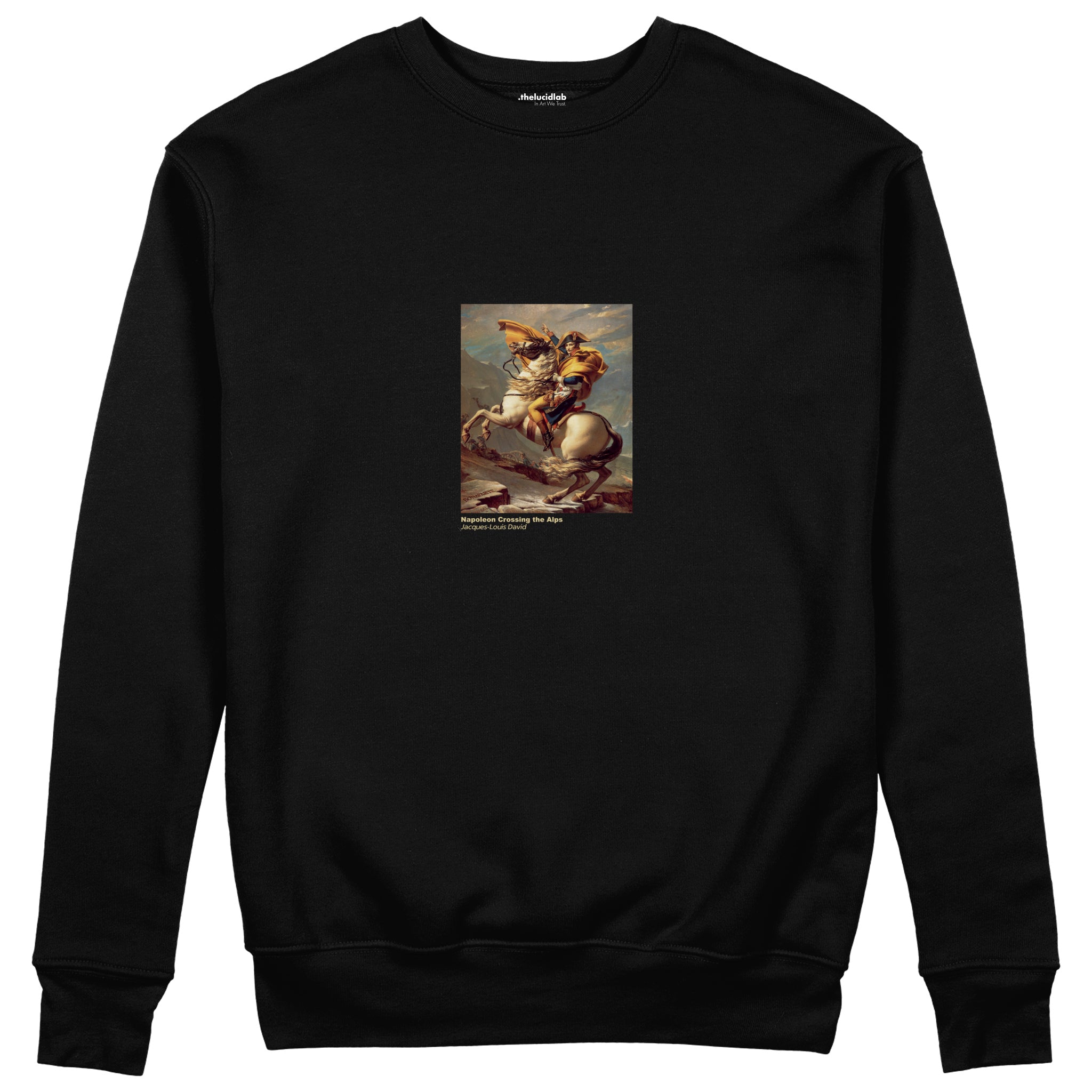 Napoleon Crossing the Alps Sweatshirt – Siyah
