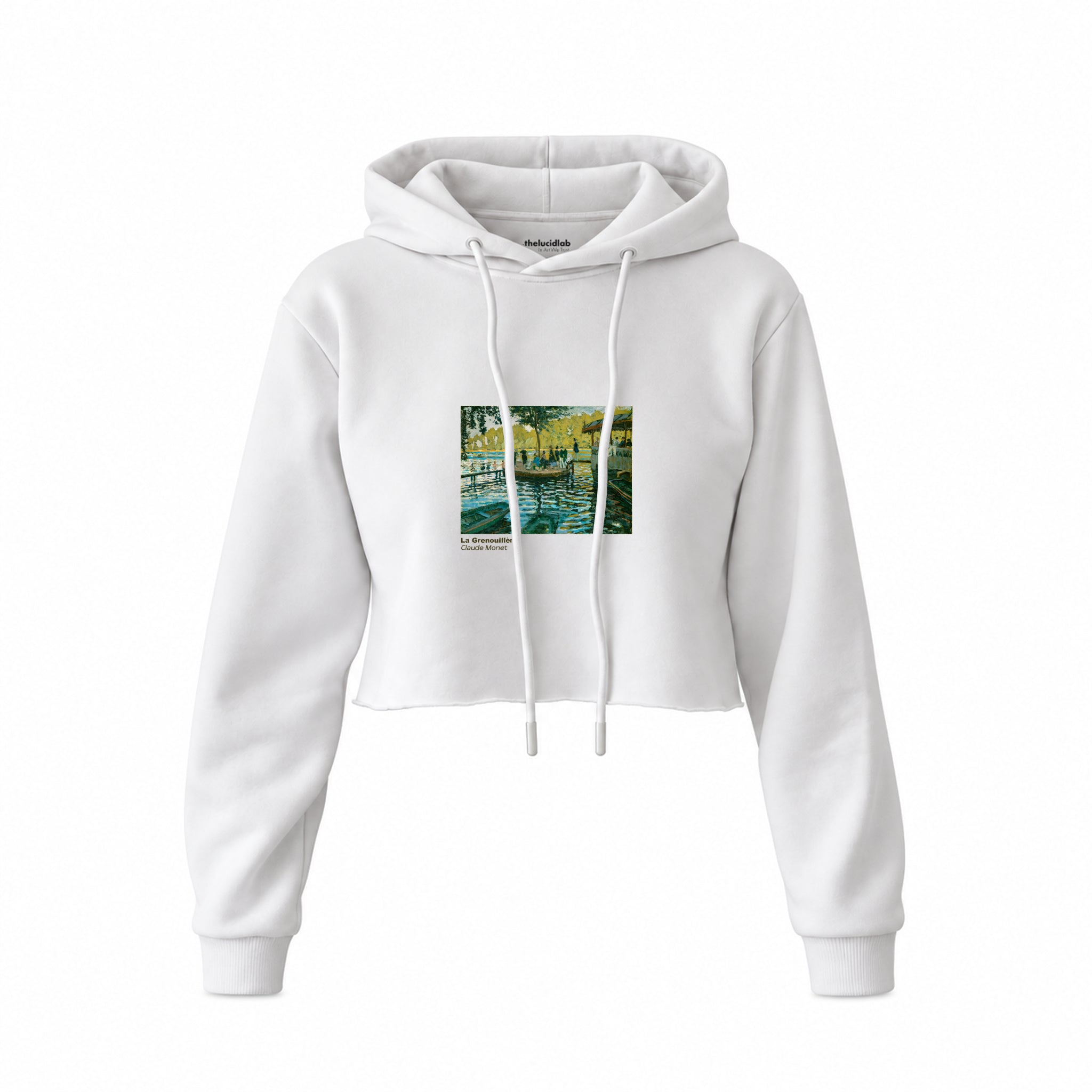 La Grenouillère Crop Hoodie – Beyaz
