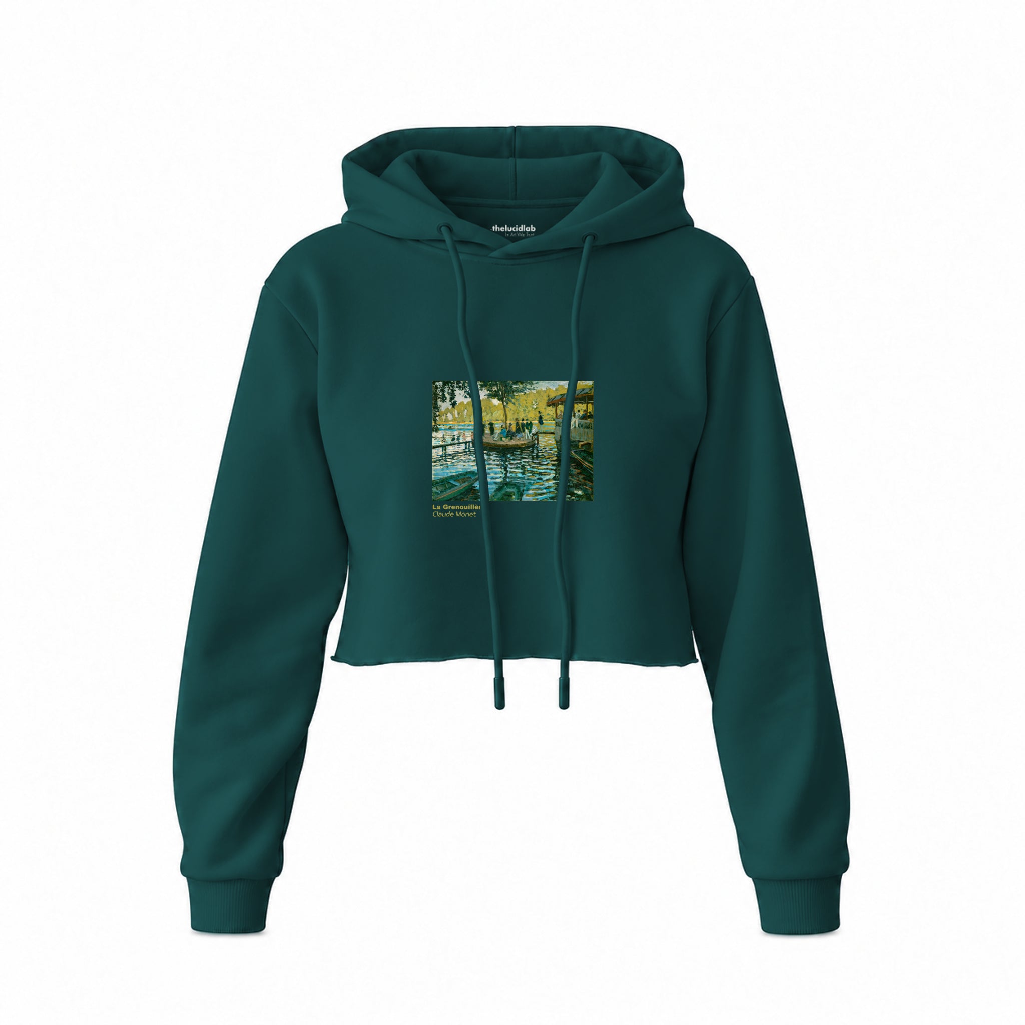 La Grenouillère Crop Hoodie – Koyu Yeşil