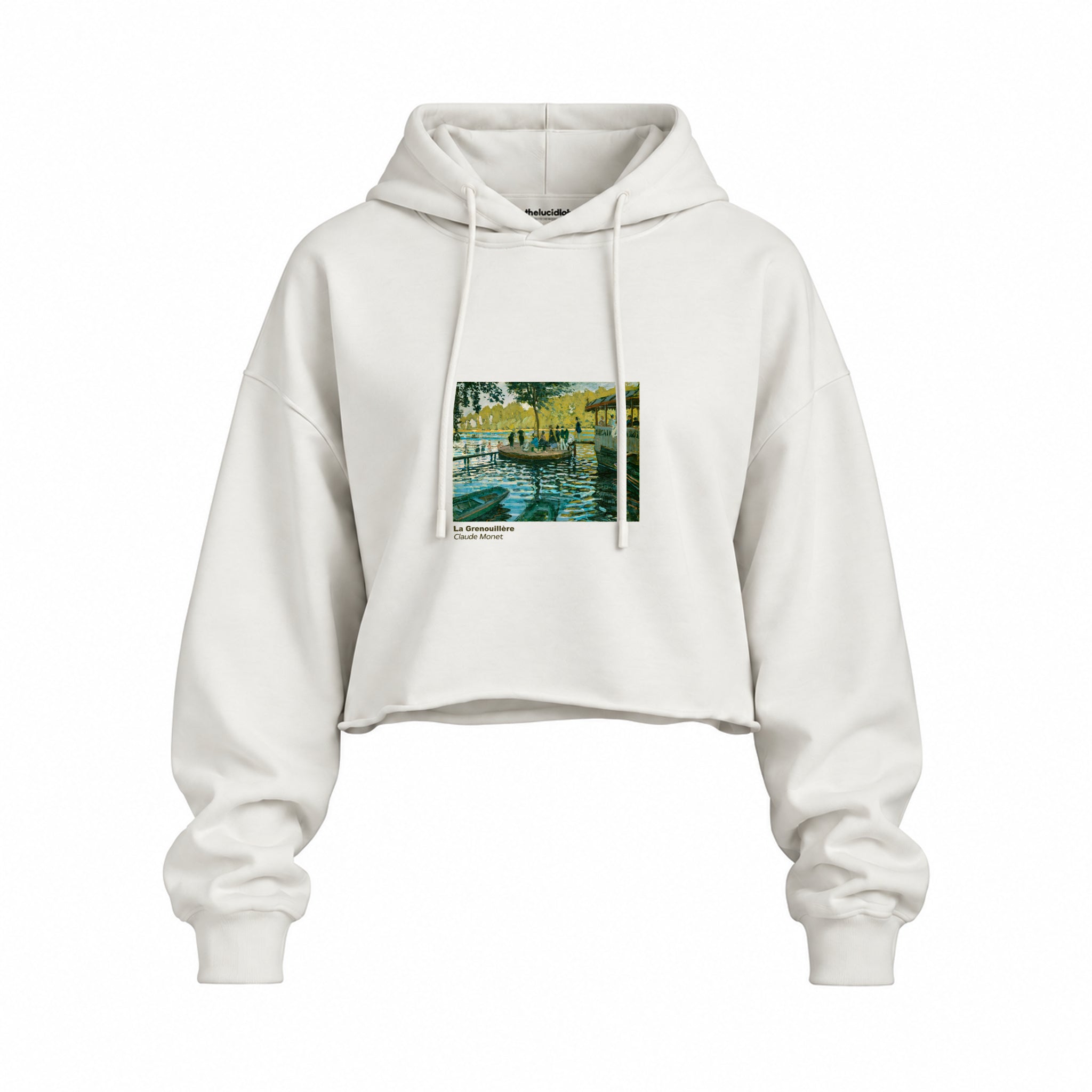 La Grenouillère Oversize Crop Hoodie – Beyaz
