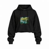 La Grenouillère Oversize Crop Hoodie – Siyah