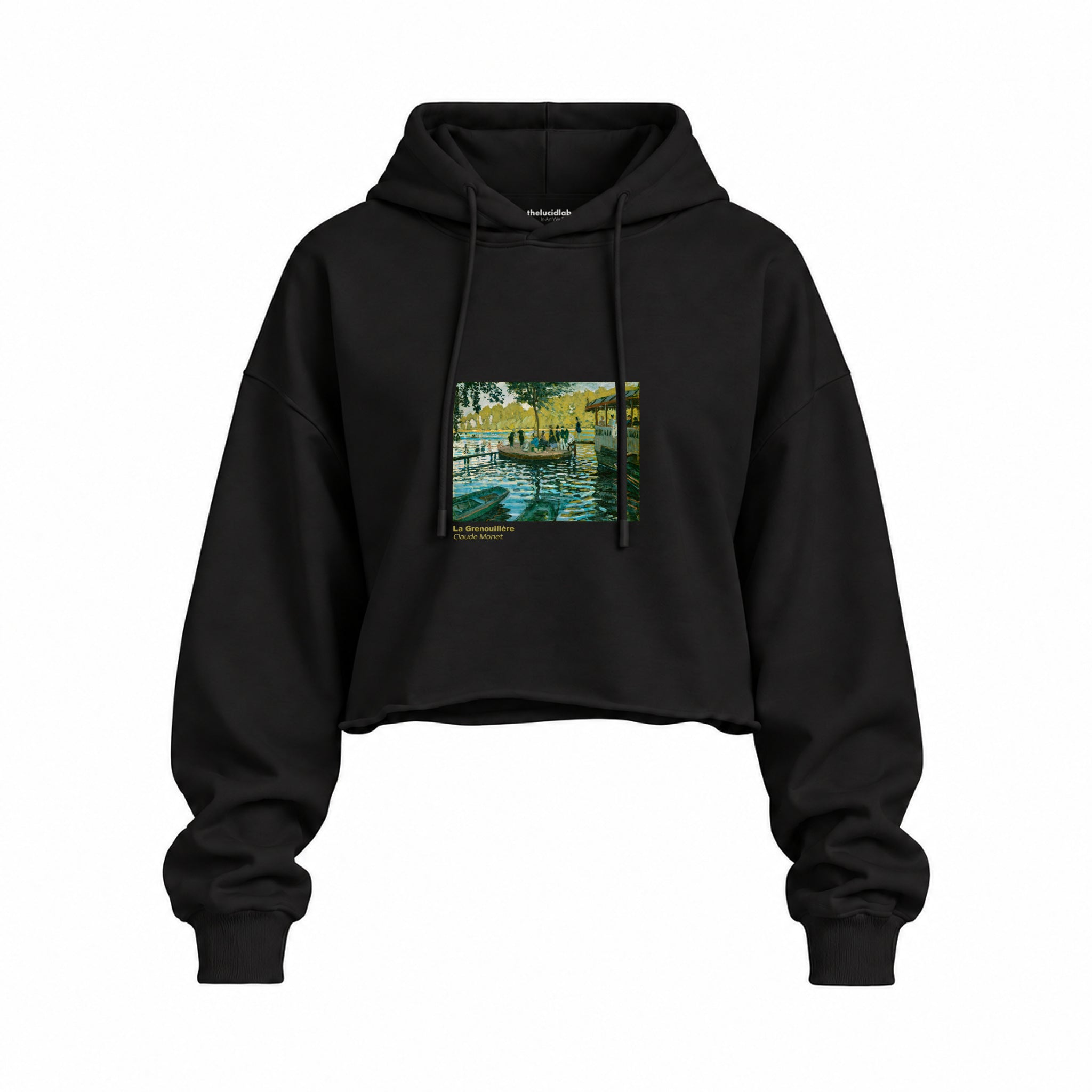 La Grenouillère Oversize Crop Hoodie – Siyah