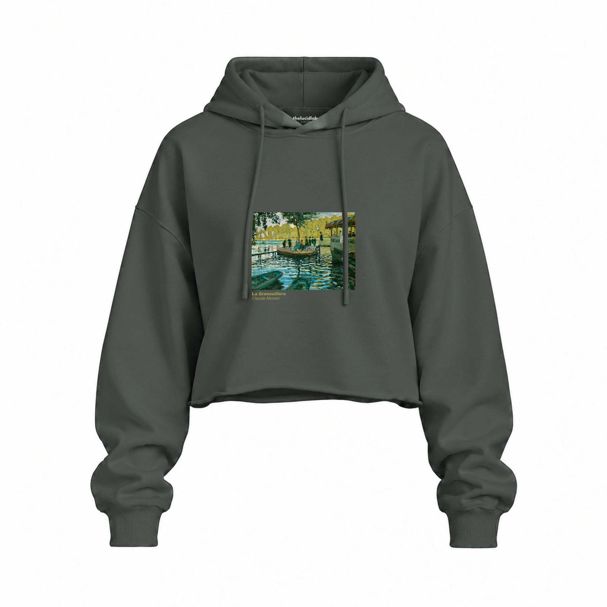 La Grenouillère Oversize Crop Hoodie – Antrasit