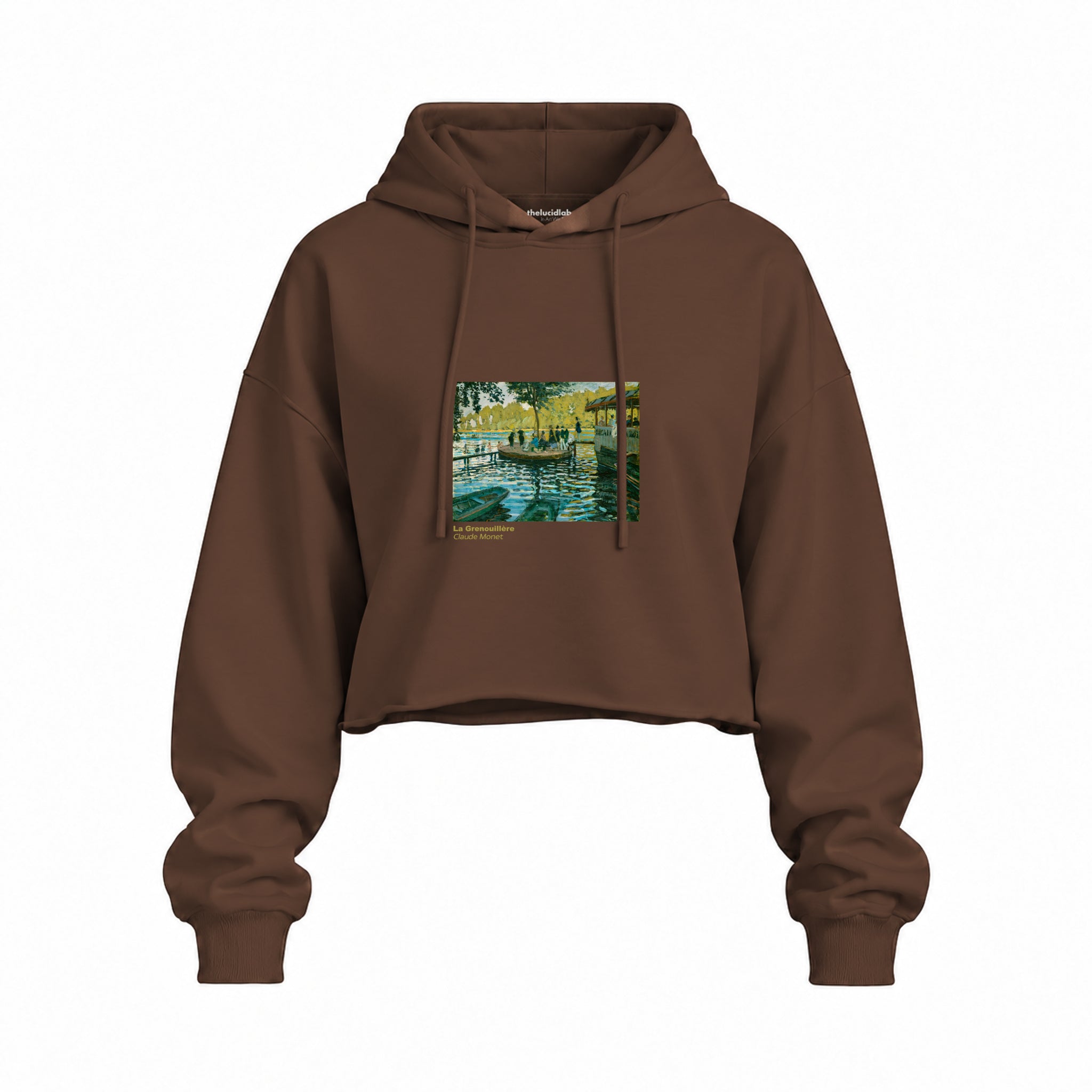 La Grenouillère Oversize Crop Hoodie – Kahverengi