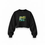 La Grenouillère Oversize Crop Sweatshirt – Siyah