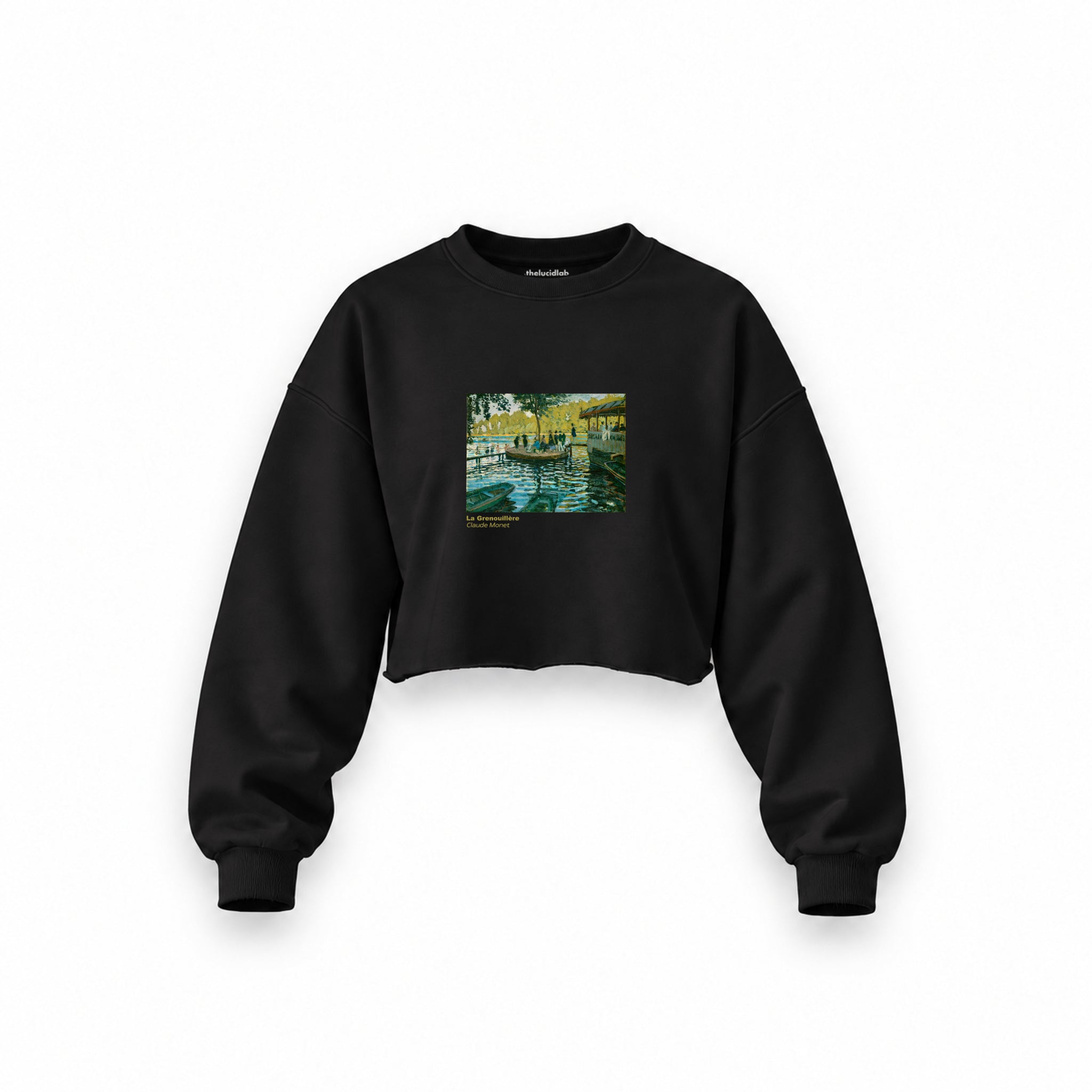 La Grenouillère Oversize Crop Sweatshirt – Siyah