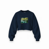 La Grenouillère Oversize Crop Sweatshirt – Lacivert